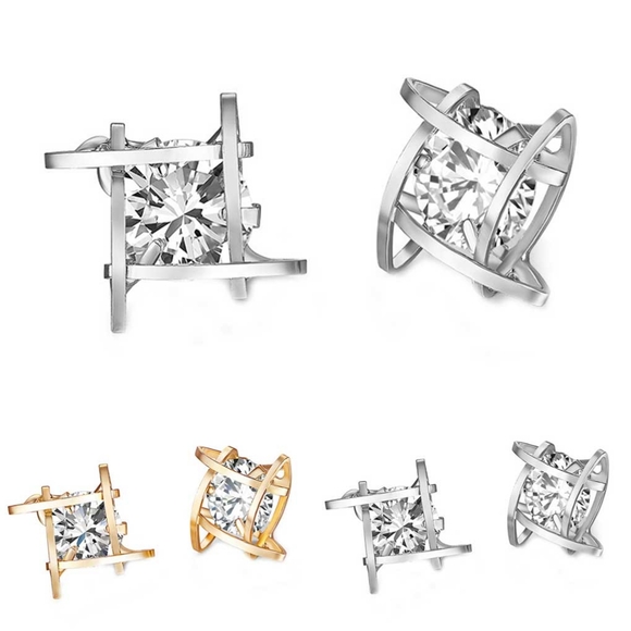 14k gold diamond earrings - Picture 5 of 7